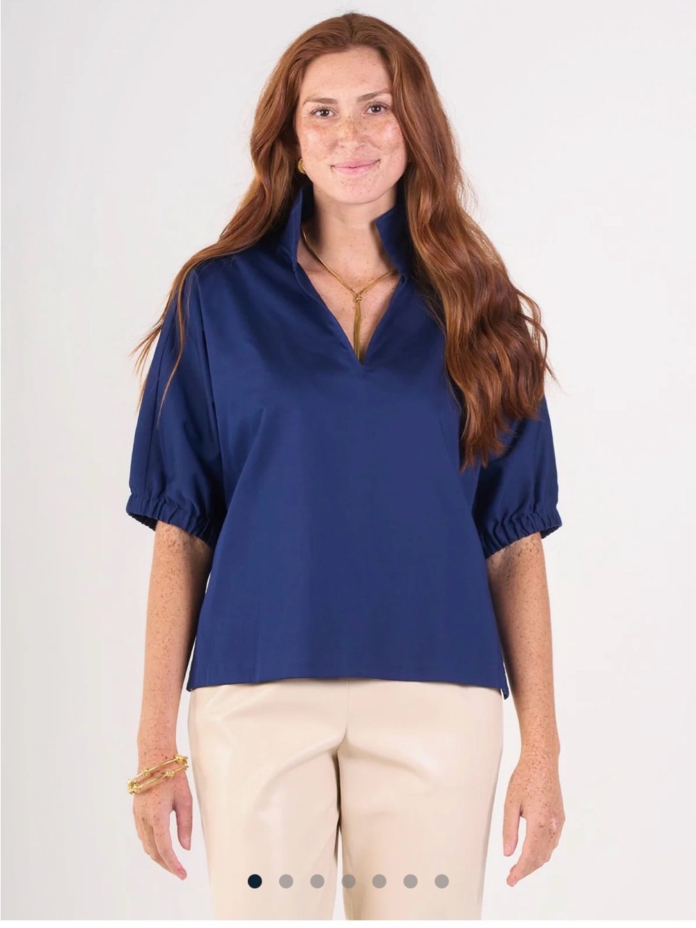 Emily McCarthy Poppy Top in Navy Ponte XL new with tags